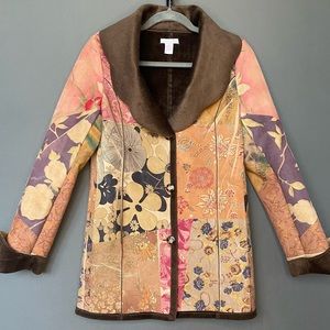 Pura Vida faux suede colorful jacket